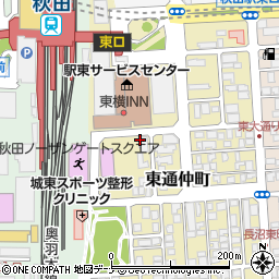 こころも治療院秋田周辺の地図