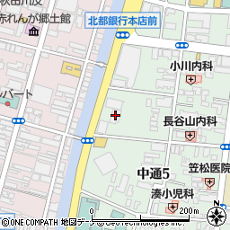 北日本銀行秋田支店 ＡＴＭ周辺の地図