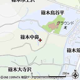 岩手県滝沢市篠木中鼻周辺の地図