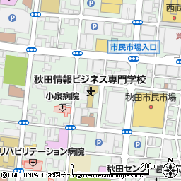 秋田県秋田市中通周辺の地図