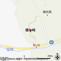 秋田県秋田市下北手宝川種ケ崎周辺の地図