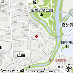 秋田県秋田市広面碇61-7周辺の地図