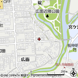 秋田県秋田市広面碇61周辺の地図