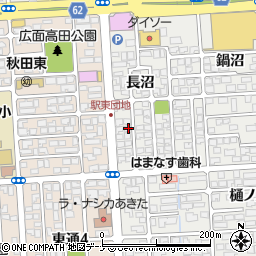 秋田県秋田市広面長沼7-37周辺の地図
