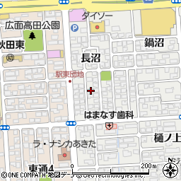 秋田県秋田市広面長沼7-28周辺の地図