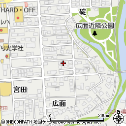 秋田県秋田市広面碇64周辺の地図