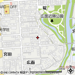 秋田県秋田市広面碇64-5周辺の地図
