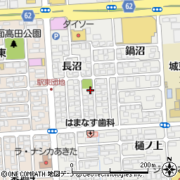 秋田県秋田市広面長沼7-2周辺の地図