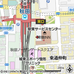 タイムズステーション秋田・アルヴェ駐車場周辺の地図