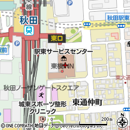 秋田市役所　子ども未来部・ヤングケアラー支援相談電話周辺の地図