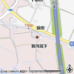 秋田県秋田市下北手柳館賀川潟下32-1周辺の地図