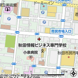 リパーク秋田中通４丁目第５駐車場周辺の地図