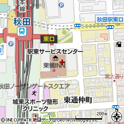 秋田市役所子ども未来部　少年指導センター周辺の地図