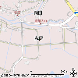 秋田県秋田市下北手柳館赤平周辺の地図