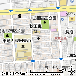 秋田駅東保育園周辺の地図