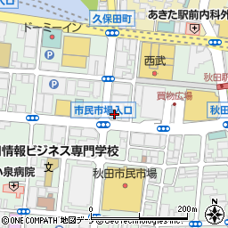 ａｐｏｌｌｏｓｔａｔｉｏｎ秋田駅前ＳＳ周辺の地図