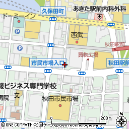リパーク秋田駅前駐車場周辺の地図