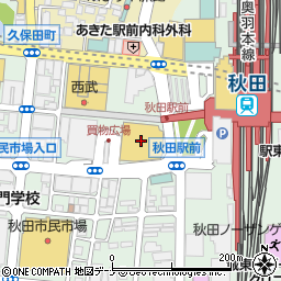 秋田ロフト周辺の地図