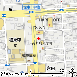 秋田東警察署城東交番周辺の地図