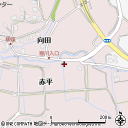 秋田県秋田市下北手柳館赤平268周辺の地図