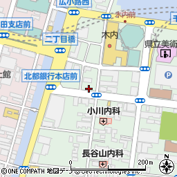 ローソン秋田中通一丁目店周辺の地図