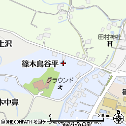 岩手県滝沢市篠木鳥谷平周辺の地図