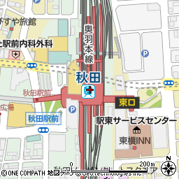 株式会社粂川クリーニング工場　秋田駅トピコ店周辺の地図