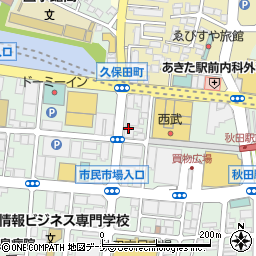 ＥＣＣジュニア　秋田センター周辺の地図