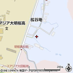 秋田県秋田市下北手桜桜谷地69周辺の地図