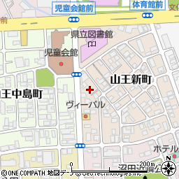 秋田県秋田市山王新町19-5周辺の地図