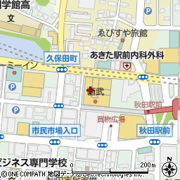おつけものの丸越秋田西武店周辺の地図