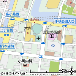 秋田キャッスルホテル第１駐車場周辺の地図