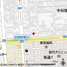 だんまや水産秋田駅東店周辺の地図