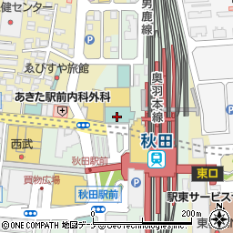 ホテルメトロポリタン秋田周辺の地図
