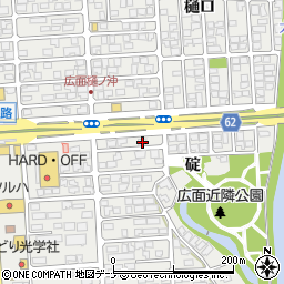 秋田県秋田市広面碇76-1周辺の地図