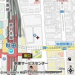 駅東駐車場周辺の地図