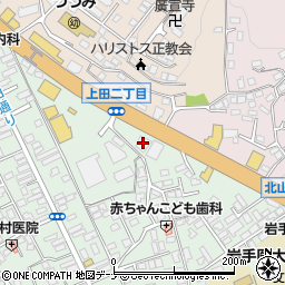 セブンイレブン盛岡上田２丁目店周辺の地図