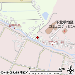 秋田県秋田市下北手松崎谷崎141-2周辺の地図