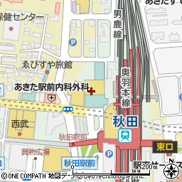 株式会社秋田ステーションビル　アルス館２Ｆマツモトキヨシ周辺の地図