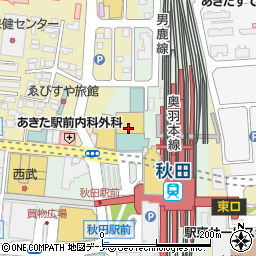 株式会社秋田ステーションビル　トピコ事務室周辺の地図