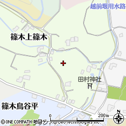 岩手県滝沢市篠木上篠木周辺の地図