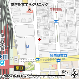 秋田県秋田市手形西谷地周辺の地図