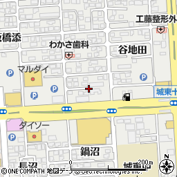秋田県秋田市広面周辺の地図