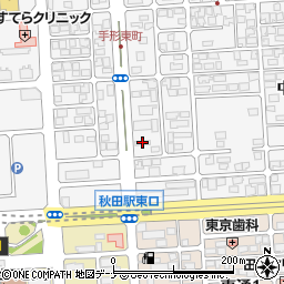 国際タクシー秋田駅東営業所周辺の地図