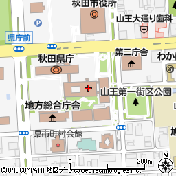 秋田県庁　建設部都市計画課都市整備班周辺の地図