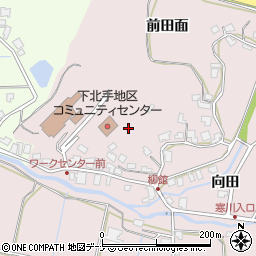 秋田県秋田市下北手柳館（前田面）周辺の地図