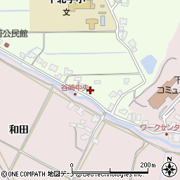 秋田県秋田市下北手松崎谷崎258周辺の地図