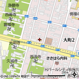 ローソン秋田大町二丁目店周辺の地図