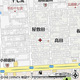 秋田県秋田市広面屋敷田周辺の地図