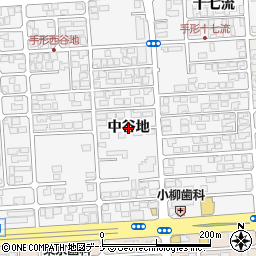 秋田県秋田市手形（中谷地）周辺の地図